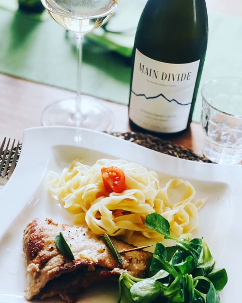 Product Gallery Main Divide Chardonnay with Saltimbocca