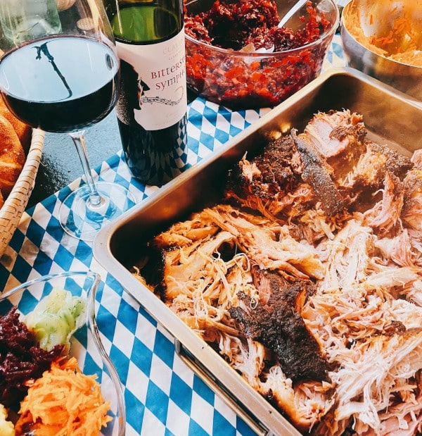 Pulled Pork with Cabernet Sauvignon Bittersweet Symphony from Claymore Wines