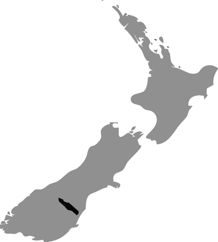 Neuseeland Karte Waitaki North Otago