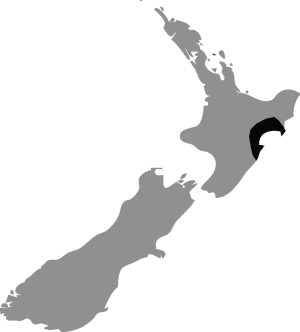 Karte von Neuseeland, Hawke's Bay