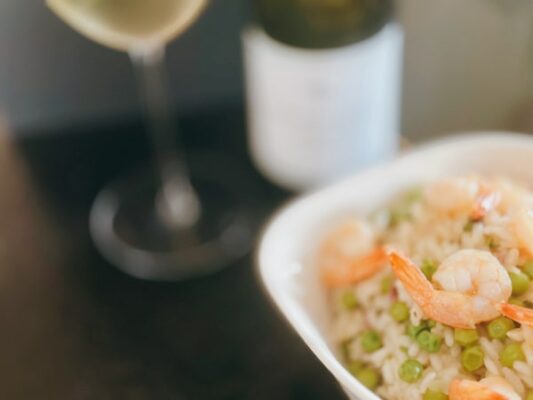 Mansion House Bay Sauvignon with Shrimp Risotto online at cellardoor24.de