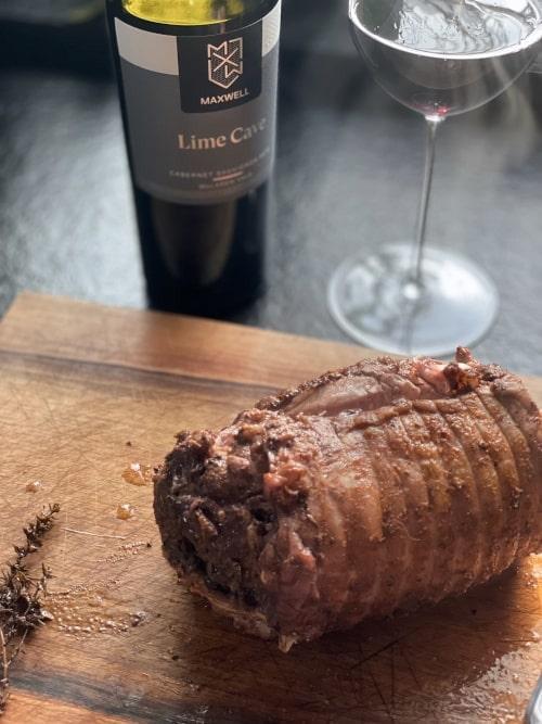 Maxwell Lime Cave Cabernet Sauvignon with Lamb