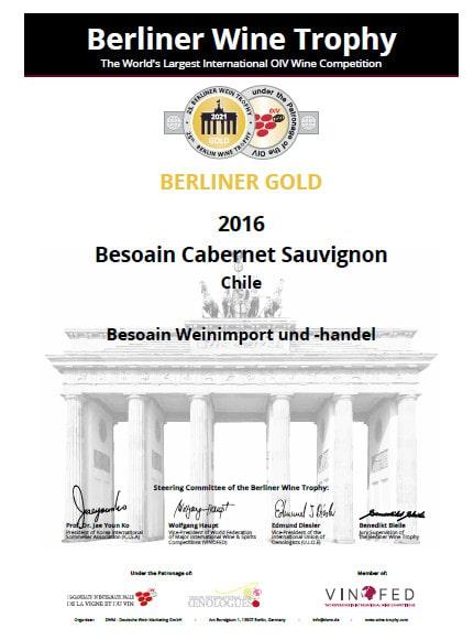 Awards Besoain Wines: Gold Medal Wine Trophy Berlin