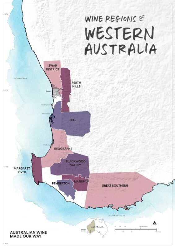 Western Australia Wine Regions Map