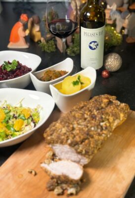 Pegasus Bay Cabernet Merlot with Roasted Pork