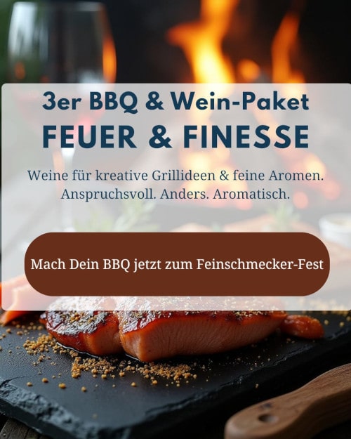 3er CD24 BBQ Weinpaket Feuer und Finesse Ausgefallene BBQ-Weine für kreative Grillgerichte